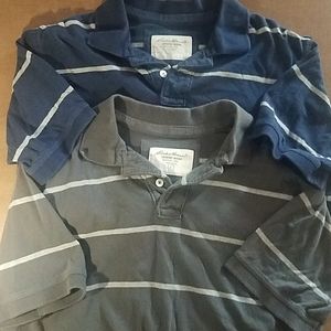2 Eddie Bauer Legend Wash Polo Shirt Men's L